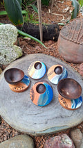 KAVARA WoodArt Ocean Coconut Bowl Holder (Includes bowl) + tapa design